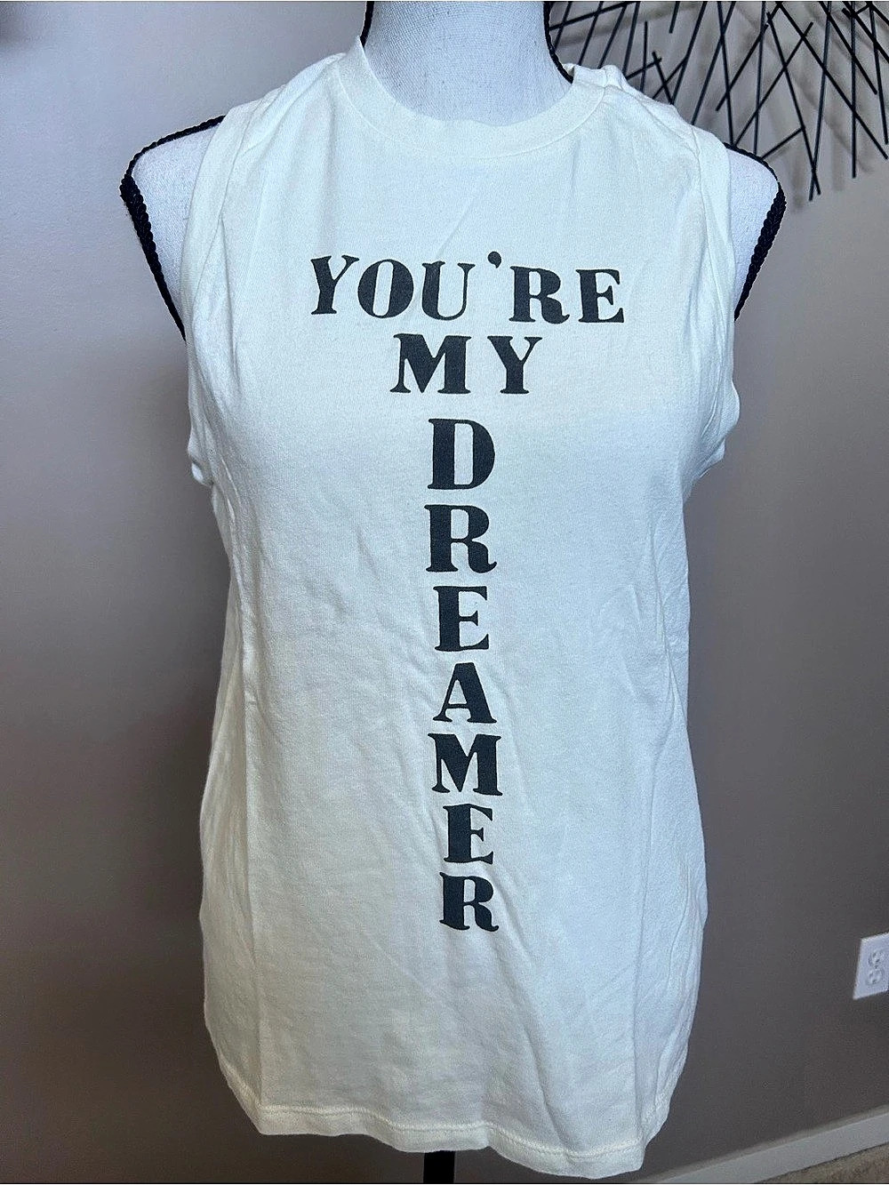 NWT Daydreamer You're My Dreamer Muscle Tank in Off- White Sz S
